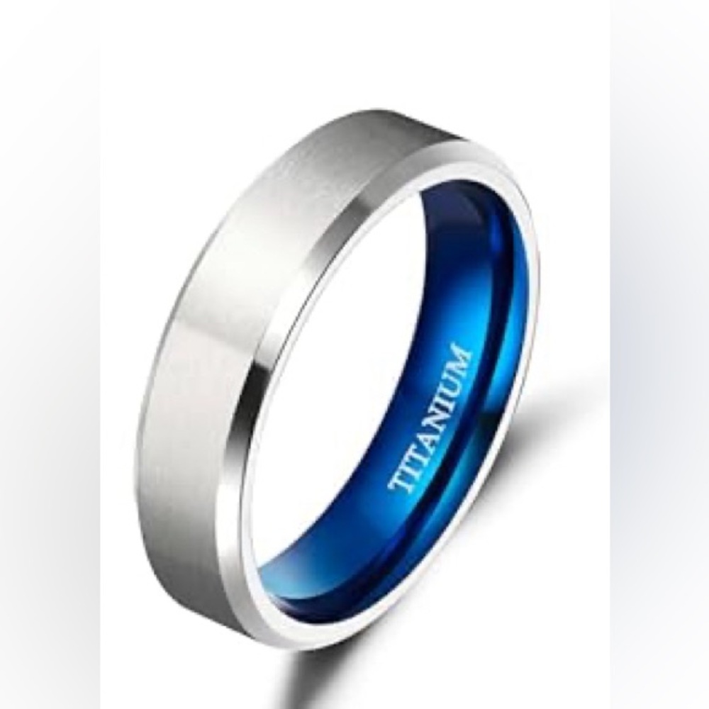 Tigrade Titanium Wedding Band from Amazon